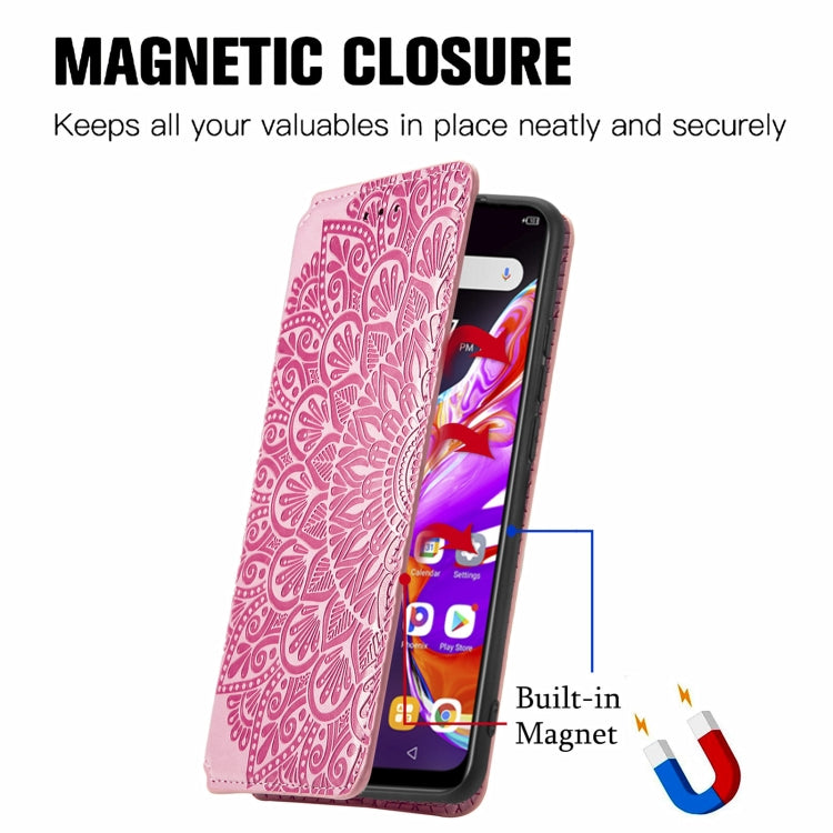 For Infinix Hot 10T Blooming Mandala Embossed Pattern Magnetic Horizontal Flip Leather Case with Holder & Card Slots & Wallet