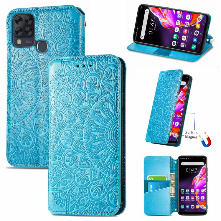For Infinix Hot 10T Blooming Mandala Embossed Pattern Magnetic Horizontal Flip Leather Case with Holder & Card Slots & Wallet