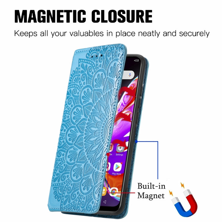 For Infinix Hot 10T Blooming Mandala Embossed Pattern Magnetic Horizontal Flip Leather Case with Holder & Card Slots & Wallet