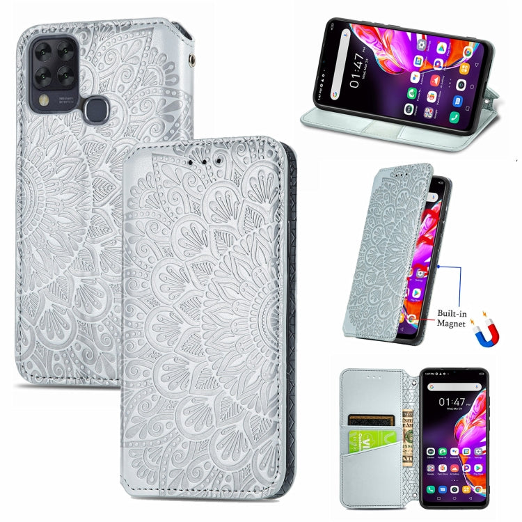 For Infinix Hot 10T Blooming Mandala Embossed Pattern Magnetic Horizontal Flip Leather Case with Holder & Card Slots & Wallet
