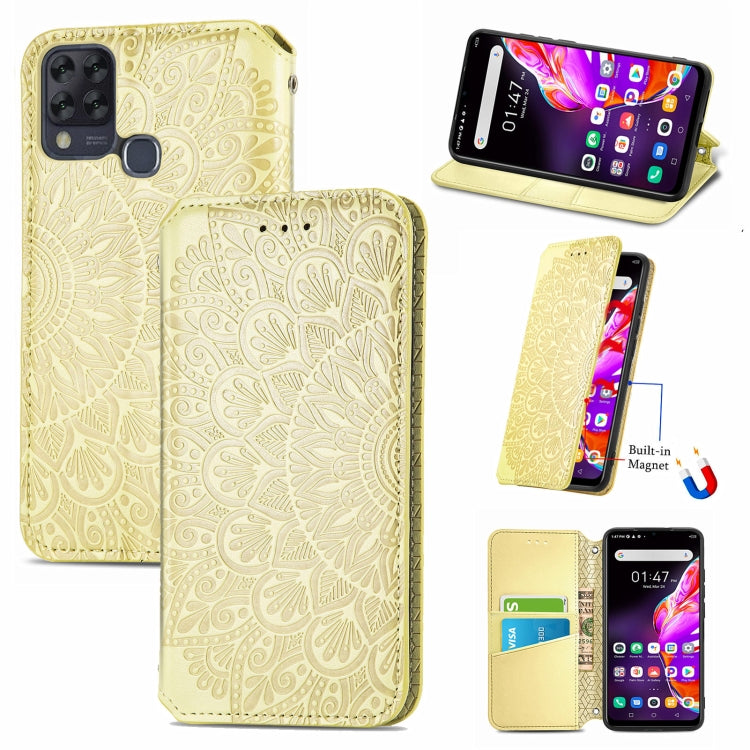 For Infinix Hot 10T Blooming Mandala Embossed Pattern Magnetic Horizontal Flip Leather Case with Holder & Card Slots & Wallet