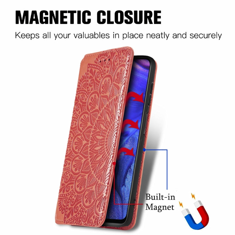 For Infinix Note 10 Pro Blooming Mandala Embossed Pattern Magnetic Horizontal Flip Leather Case with Holder & Card Slots & Wallet