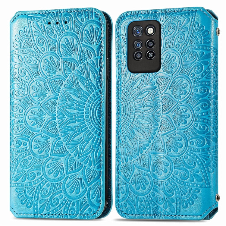For Infinix Note 10 Pro Blooming Mandala Embossed Pattern Magnetic Horizontal Flip Leather Case with Holder & Card Slots & Wallet