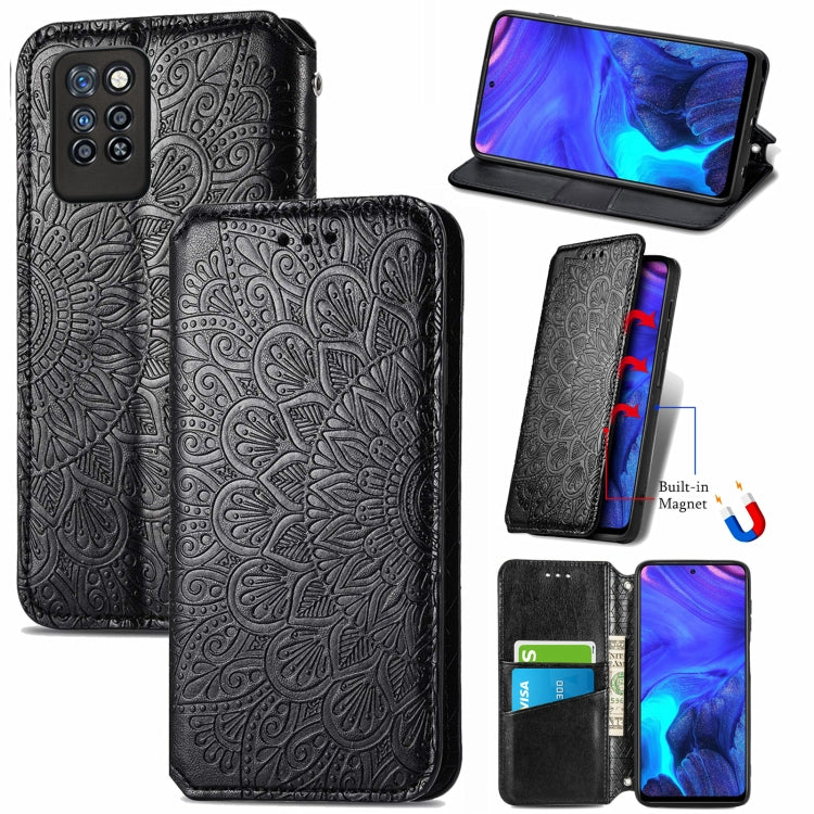 For Infinix Note 10 Pro Blooming Mandala Embossed Pattern Magnetic Horizontal Flip Leather Case with Holder & Card Slots & Wallet