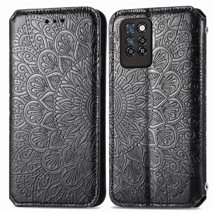 For Infinix Note 10 Pro Blooming Mandala Embossed Pattern Magnetic Horizontal Flip Leather Case with Holder & Card Slots & Wallet