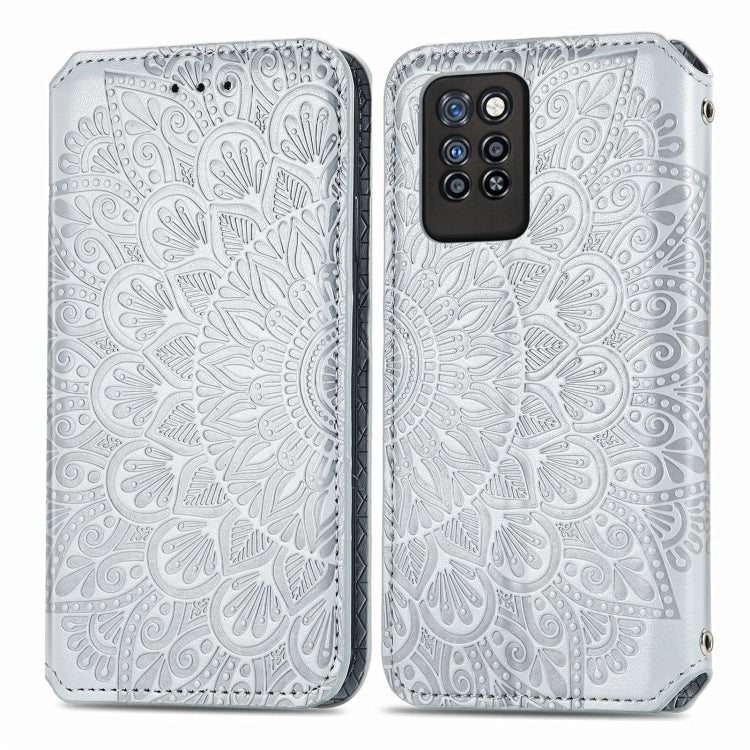 For Infinix Note 10 Pro Blooming Mandala Embossed Pattern Magnetic Horizontal Flip Leather Case with Holder & Card Slots & Wallet