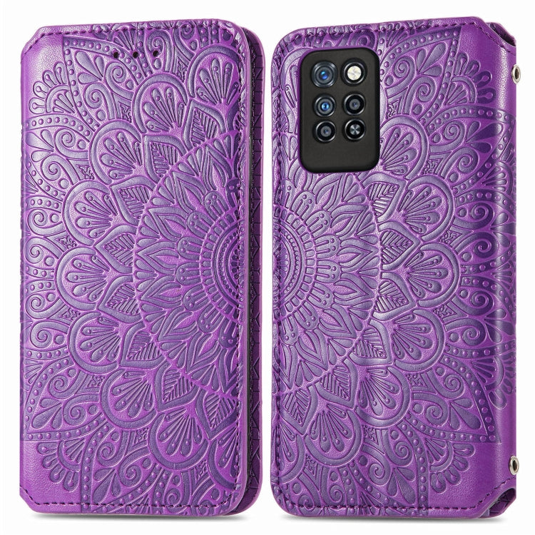 For Infinix Note 10 Pro Blooming Mandala Embossed Pattern Magnetic Horizontal Flip Leather Case with Holder & Card Slots & Wallet