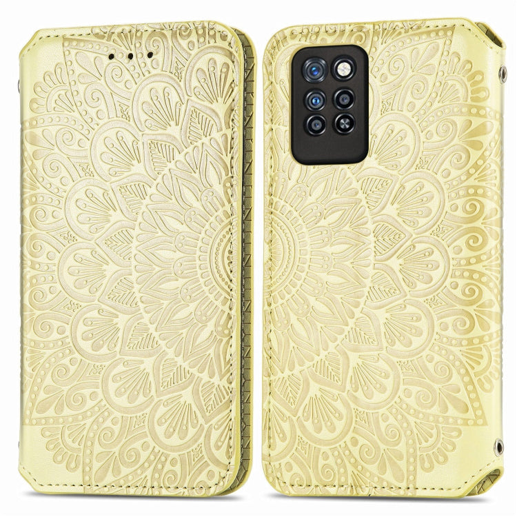 For Infinix Note 10 Pro Blooming Mandala Embossed Pattern Magnetic Horizontal Flip Leather Case with Holder & Card Slots & Wallet