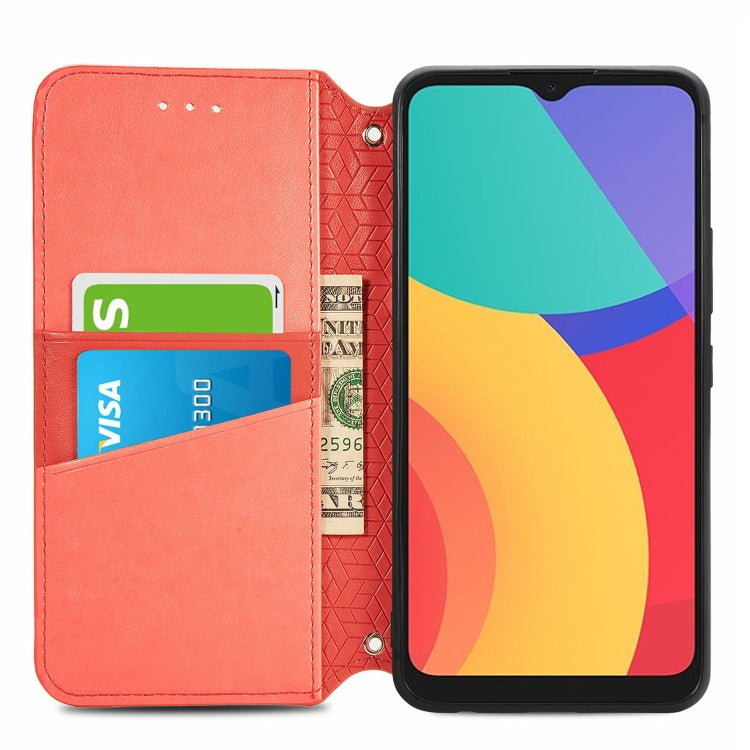 For Alcatel 1S (2021) Blooming Mandala Embossed Pattern Magnetic Horizontal Flip Leather Case with Holder & Card Slots & Wallet