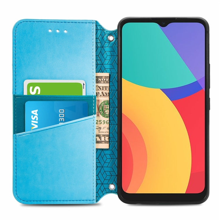 For Alcatel 1S (2021) Blooming Mandala Embossed Pattern Magnetic Horizontal Flip Leather Case with Holder & Card Slots & Wallet