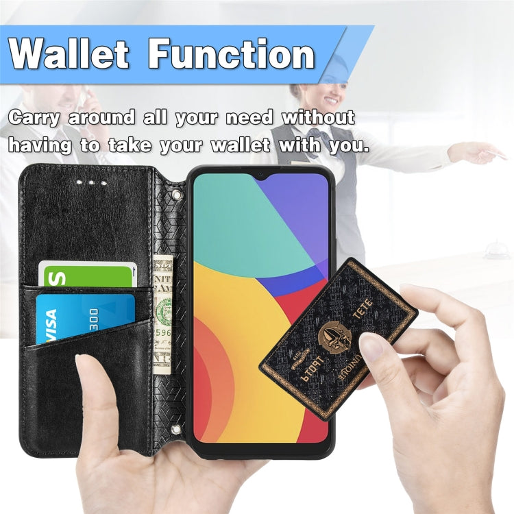 For Alcatel 1S (2021) Blooming Mandala Embossed Pattern Magnetic Horizontal Flip Leather Case with Holder & Card Slots & Wallet