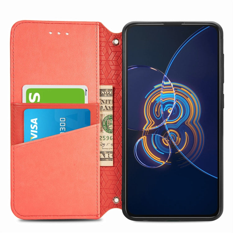 For Asus Zenfone 8 Flip Blooming Mandala Embossed Pattern Magnetic Horizontal Flip Leather Case with Holder & Card Slots & Wallet