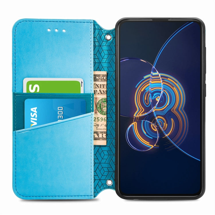 For Asus Zenfone 8 Flip Blooming Mandala Embossed Pattern Magnetic Horizontal Flip Leather Case with Holder & Card Slots & Wallet