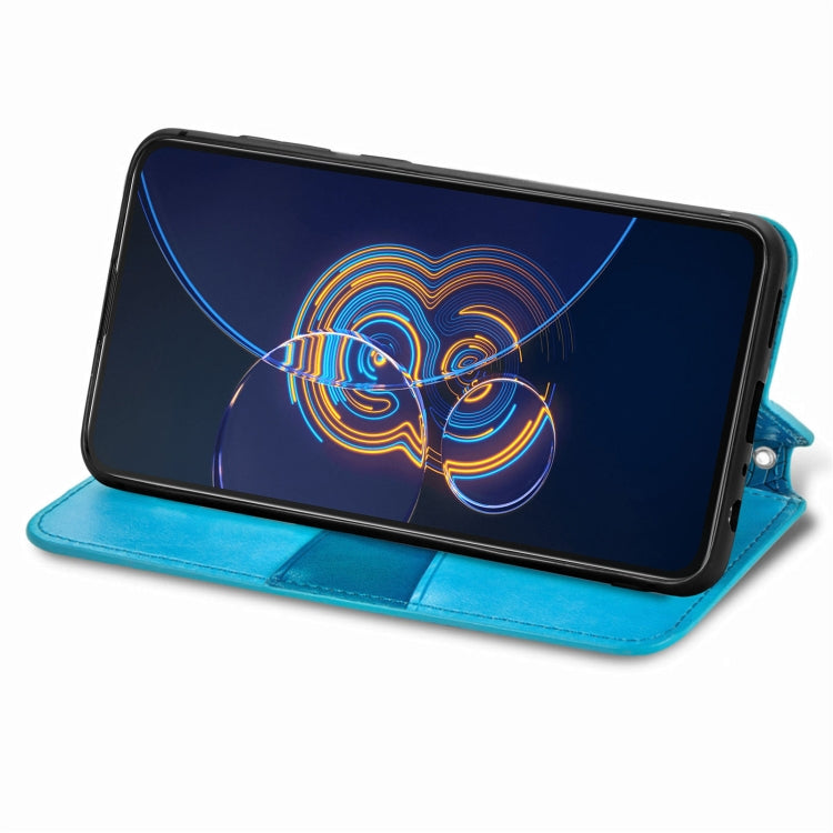 For Asus Zenfone 8 Flip Blooming Mandala Embossed Pattern Magnetic Horizontal Flip Leather Case with Holder & Card Slots & Wallet