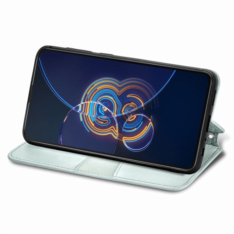 For Asus Zenfone 8 Flip Blooming Mandala Embossed Pattern Magnetic Horizontal Flip Leather Case with Holder & Card Slots & Wallet