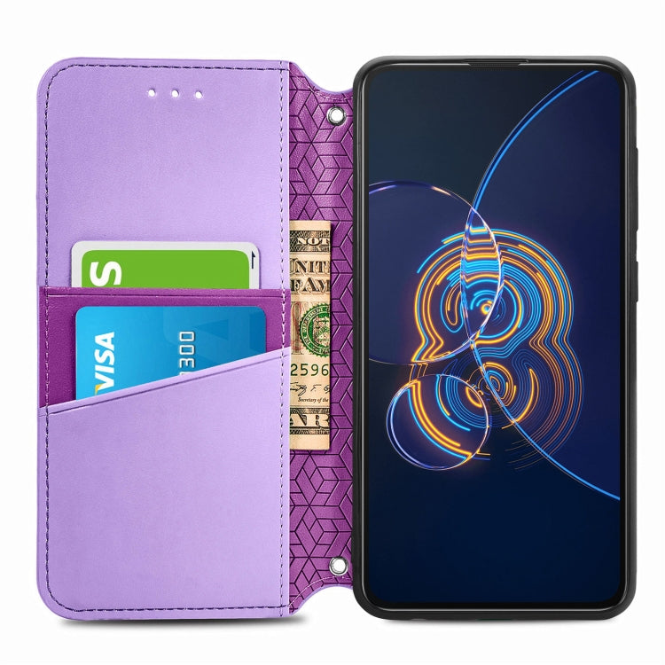 For Asus Zenfone 8 Flip Blooming Mandala Embossed Pattern Magnetic Horizontal Flip Leather Case with Holder & Card Slots & Wallet
