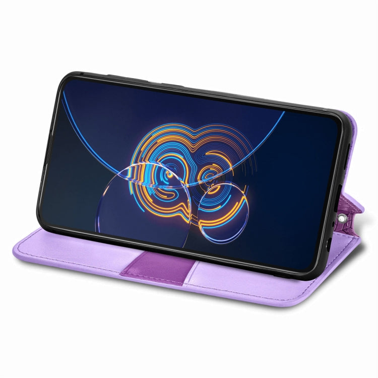 For Asus Zenfone 8 Flip Blooming Mandala Embossed Pattern Magnetic Horizontal Flip Leather Case with Holder & Card Slots & Wallet