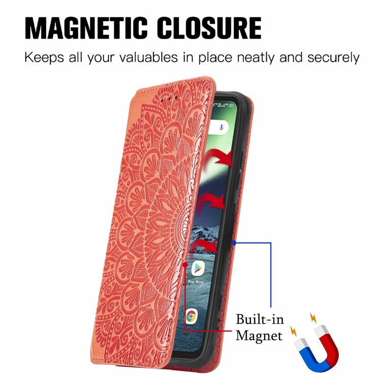 For UMIDIGI Bison GT Blooming Mandala Embossed Pattern Magnetic Horizontal Flip Leather Case with Holder & Card Slots & Wallet