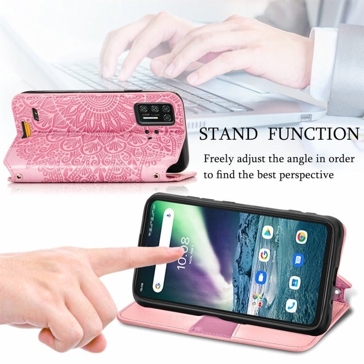 For UMIDIGI Bison GT Blooming Mandala Embossed Pattern Magnetic Horizontal Flip Leather Case with Holder & Card Slots & Wallet