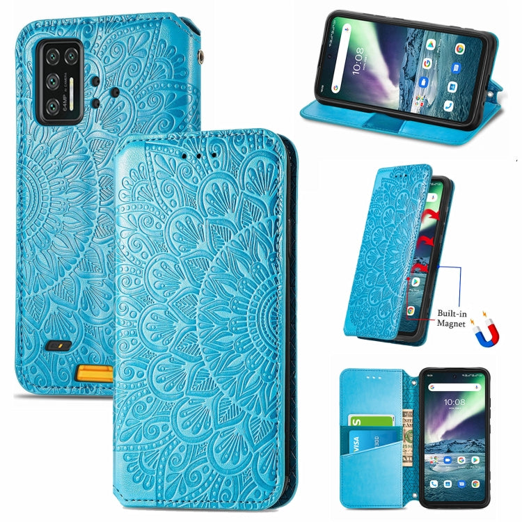 For UMIDIGI Bison GT Blooming Mandala Embossed Pattern Magnetic Horizontal Flip Leather Case with Holder & Card Slots & Wallet