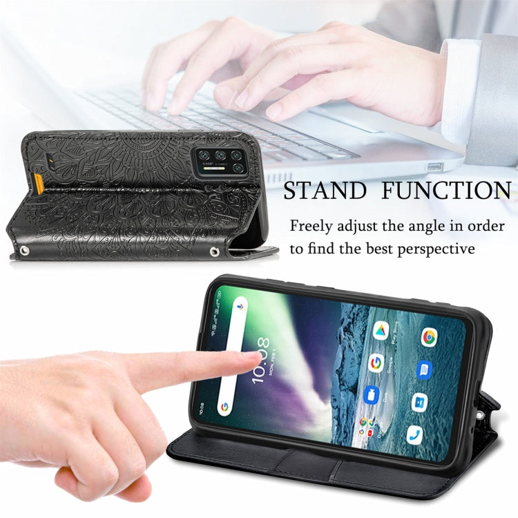 For UMIDIGI Bison GT Blooming Mandala Embossed Pattern Magnetic Horizontal Flip Leather Case with Holder & Card Slots & Wallet