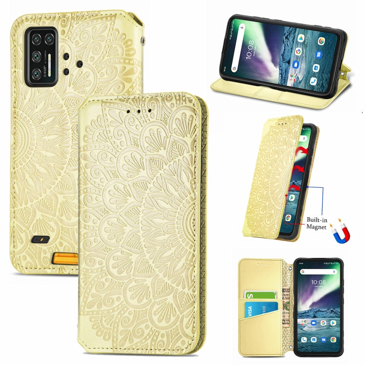 For UMIDIGI Bison GT Blooming Mandala Embossed Pattern Magnetic Horizontal Flip Leather Case with Holder & Card Slots & Wallet