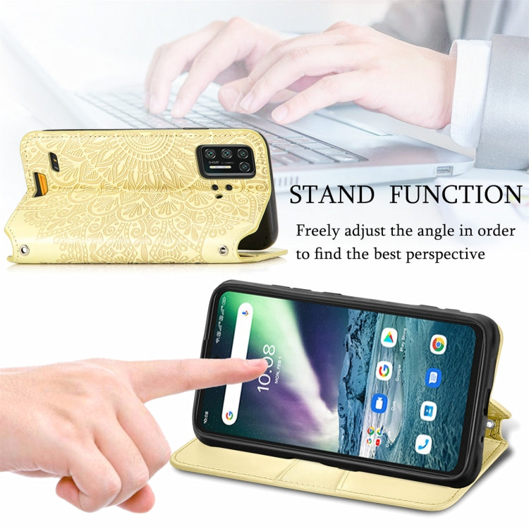 For UMIDIGI Bison GT Blooming Mandala Embossed Pattern Magnetic Horizontal Flip Leather Case with Holder & Card Slots & Wallet