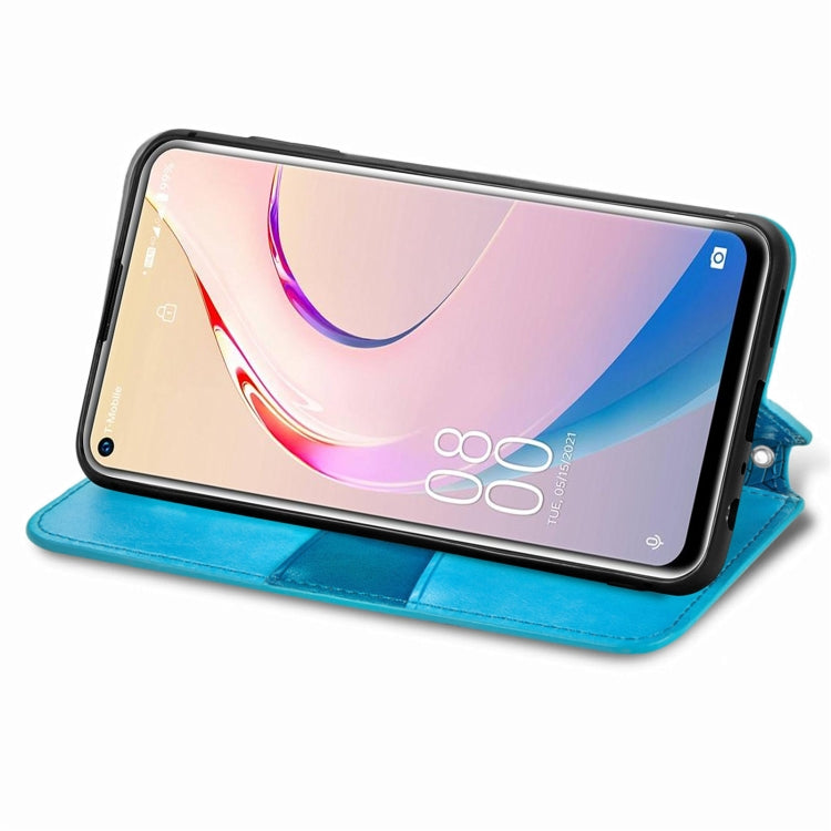 For Oukitel C21 Pro Blooming Mandala Embossed Pattern Magnetic Horizontal Flip Leather Case with Holder & Card Slots & Wallet