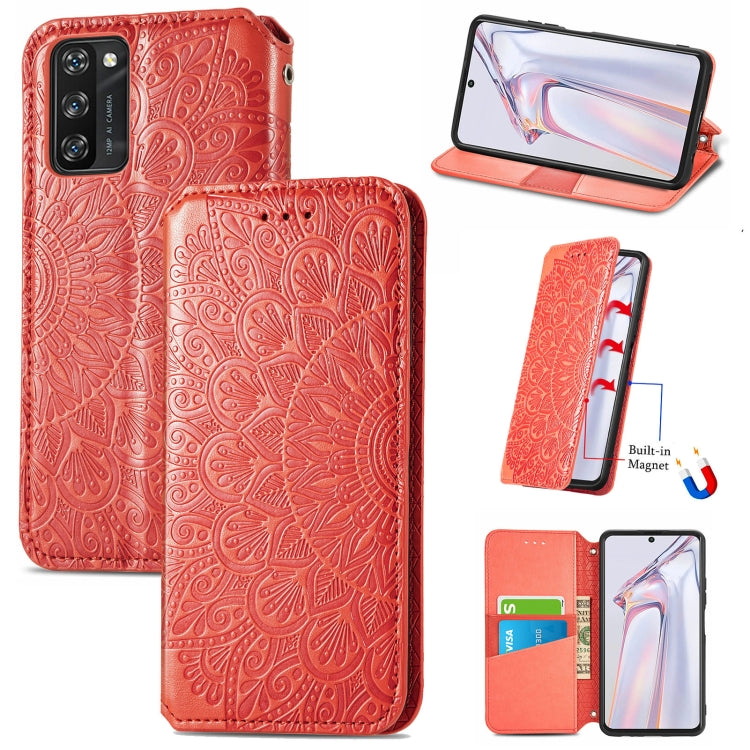 For Blackview A100 Blooming Mandala Embossed Pattern Magnetic Horizontal Flip Leather Case with Holder & Card Slots & Wallet