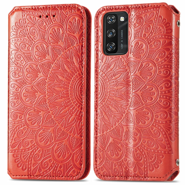 For Blackview A100 Blooming Mandala Embossed Pattern Magnetic Horizontal Flip Leather Case with Holder & Card Slots & Wallet