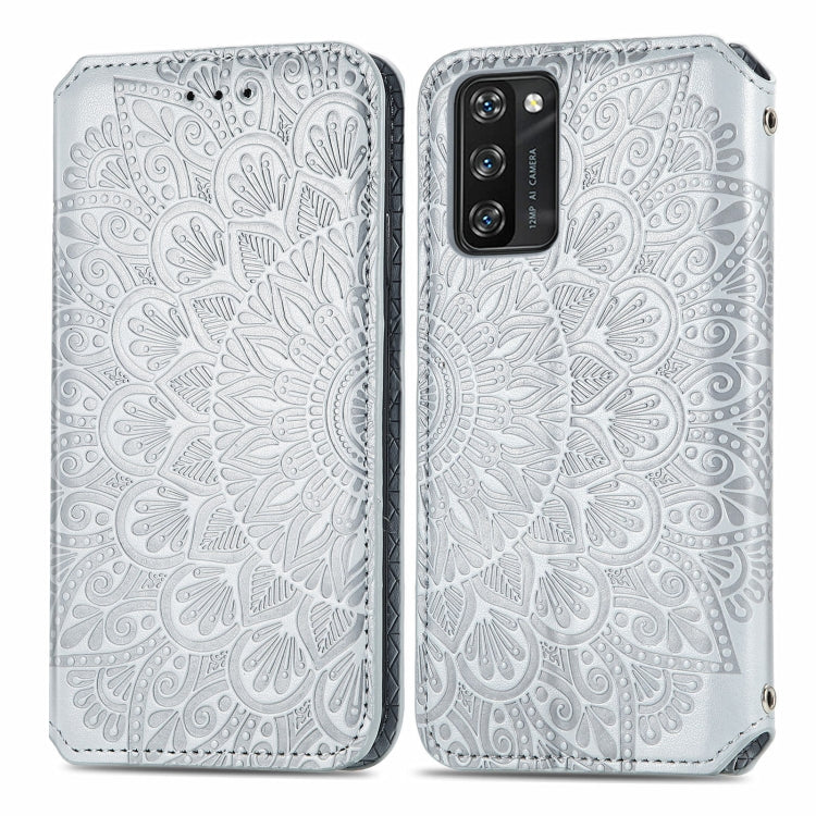 For Blackview A100 Blooming Mandala Embossed Pattern Magnetic Horizontal Flip Leather Case with Holder & Card Slots & Wallet