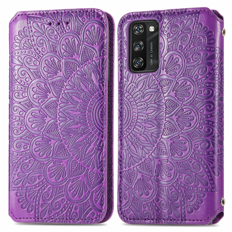 For Blackview A100 Blooming Mandala Embossed Pattern Magnetic Horizontal Flip Leather Case with Holder & Card Slots & Wallet