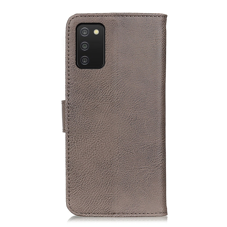 For Samsung Galaxy A03s 164mm KHAZNEH Cowhide Texture Horizontal Flip Leather Case with Holder & Card Slots & Wallet