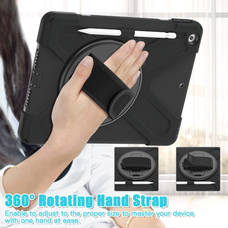 For iPad 10.2 2021 / 2020 / 2019 Silicone + PC Protective Case with Holder & Shoulder Strap