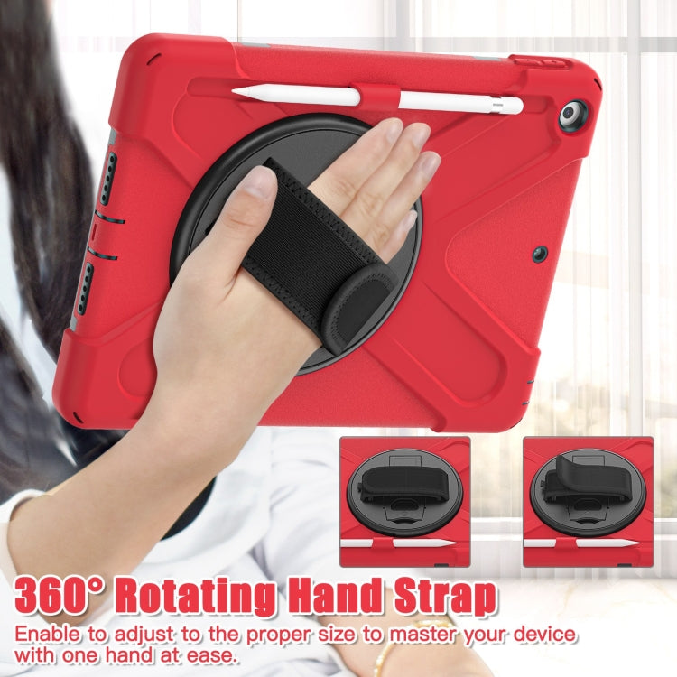 For iPad 10.2 2021 / 2020 / 2019 Silicone + PC Protective Case with Holder & Shoulder Strap