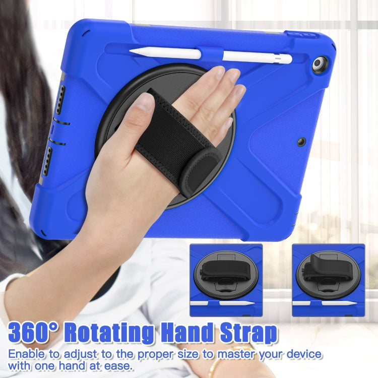 For iPad 10.2 2021 / 2020 / 2019 Silicone + PC Protective Case with Holder & Shoulder Strap