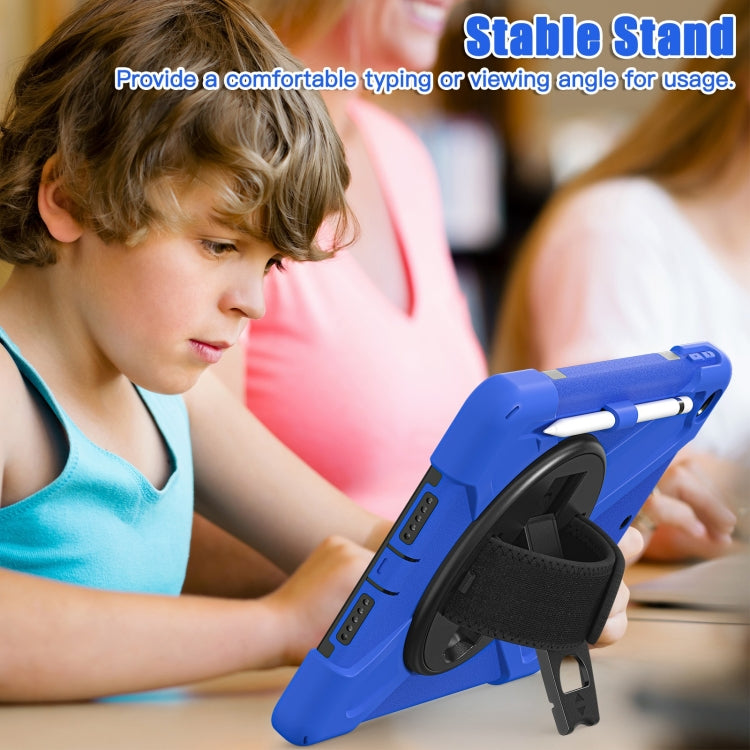 For iPad 10.2 2021 / 2020 / 2019 Silicone + PC Protective Case with Holder & Shoulder Strap
