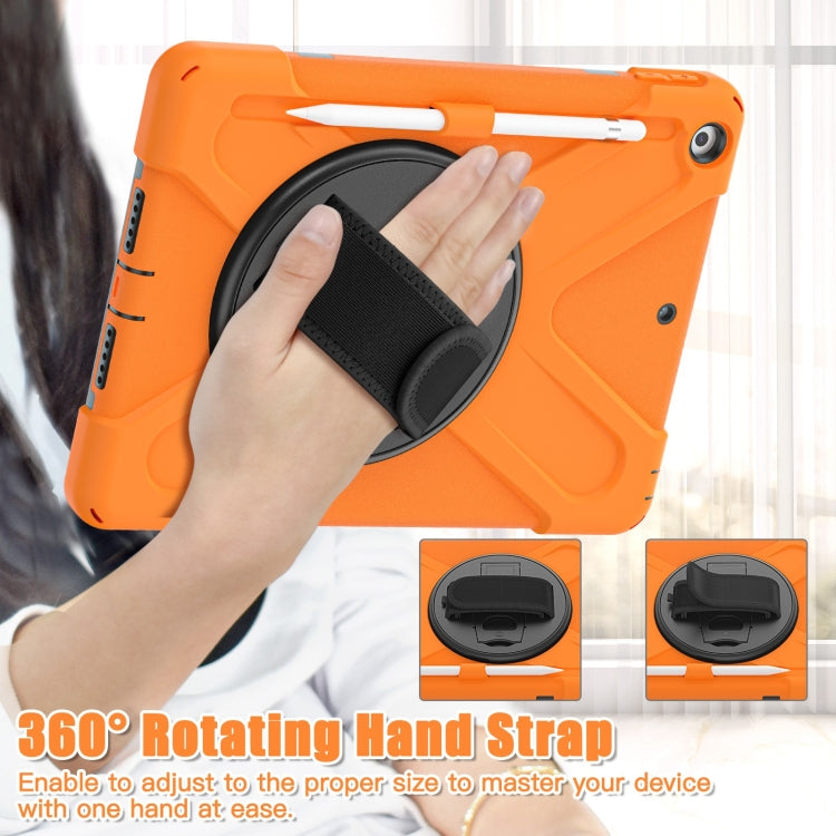 For iPad 10.2 2021 / 2020 / 2019 Silicone + PC Protective Case with Holder & Shoulder Strap