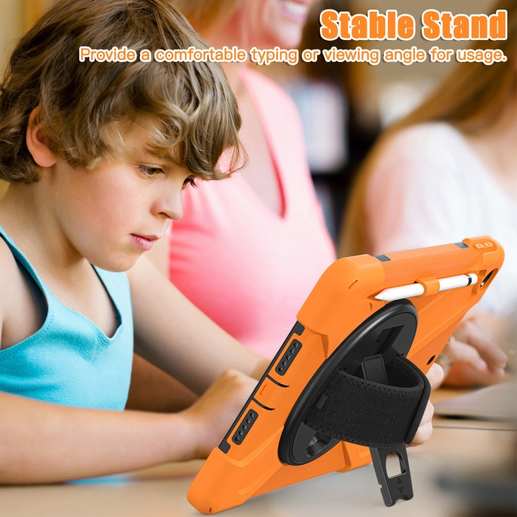 For iPad 10.2 2021 / 2020 / 2019 Silicone + PC Protective Case with Holder & Shoulder Strap