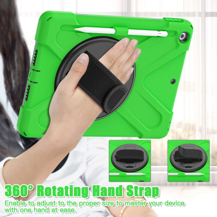 For iPad 10.2 2021 / 2020 / 2019 Silicone + PC Protective Case with Holder & Shoulder Strap
