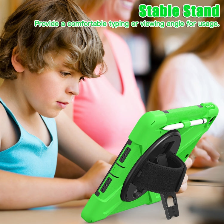 For iPad 10.2 2021 / 2020 / 2019 Silicone + PC Protective Case with Holder & Shoulder Strap