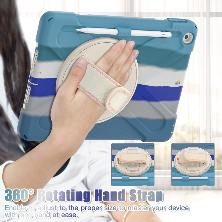 For iPad 10.2 2021 / 2020 / 2019 Silicone + PC Protective Case with Holder & Shoulder Strap