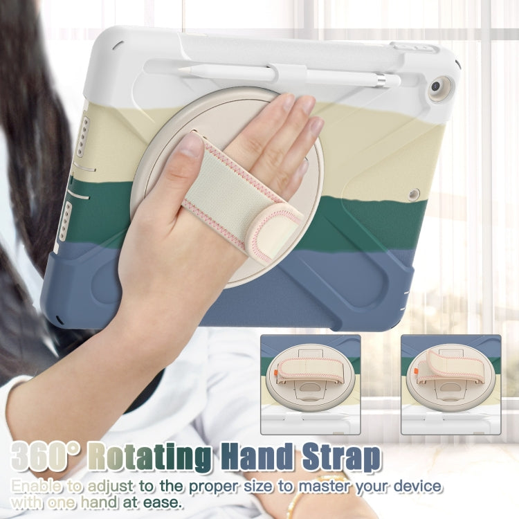 For iPad 10.2 2021 / 2020 / 2019 Silicone + PC Protective Case with Holder & Shoulder Strap