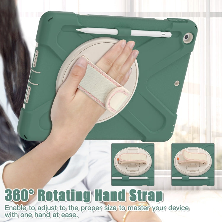 For iPad 10.2 2021 / 2020 / 2019 Silicone + PC Protective Case with Holder & Shoulder Strap