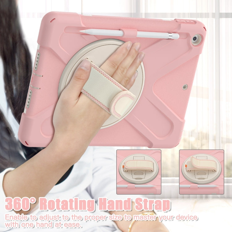 For iPad 10.2 2021 / 2020 / 2019 Silicone + PC Protective Case with Holder & Shoulder Strap