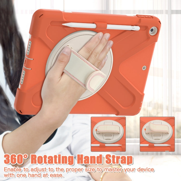 For iPad 10.2 2021 / 2020 / 2019 Silicone + PC Protective Case with Holder & Shoulder Strap
