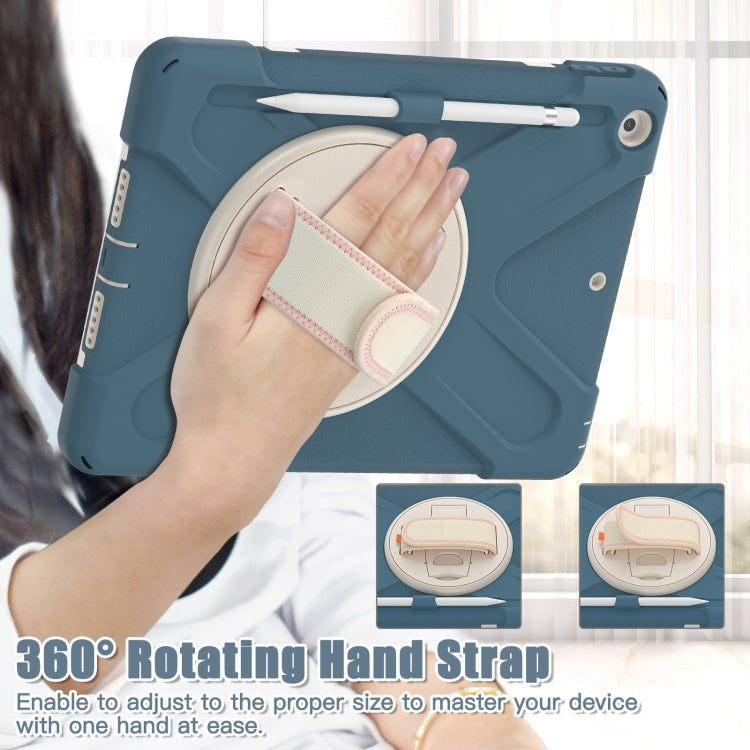 For iPad 10.2 2021 / 2020 / 2019 Silicone + PC Protective Case with Holder & Shoulder Strap