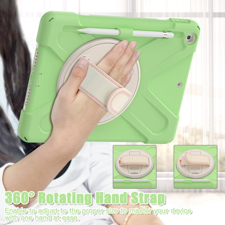 For iPad 10.2 2021 / 2020 / 2019 Silicone + PC Protective Case with Holder & Shoulder Strap
