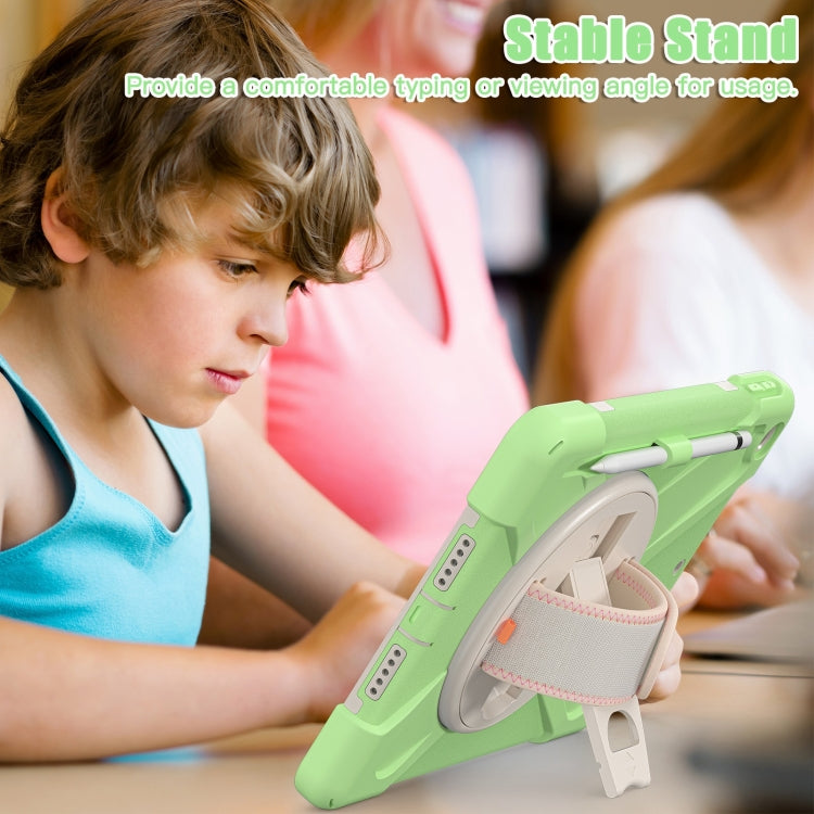 For iPad 10.2 2021 / 2020 / 2019 Silicone + PC Protective Case with Holder & Shoulder Strap