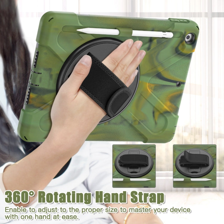 For iPad 10.2 2021 / 2020 / 2019 Silicone + PC Protective Case with Holder & Shoulder Strap